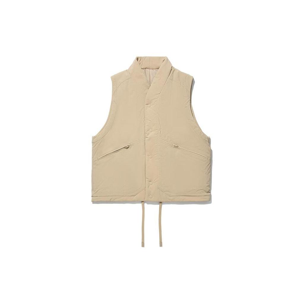 Li Ning X Jackie Chan Collaboration Kung Fu Series Solid Color Loose Cotton Vest Men Vest Apricot AMMU005-2