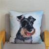Наволочка для домашней спальни с милым принтом шнауцера, декор для подушки