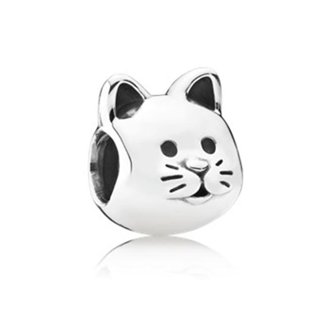 Серебряный кулон «Счастливый кот, собака, коготь, Корона, Сова, любовь», подходит для маленьких ювелирных браслетов, женские оригинальные украшения из бисера