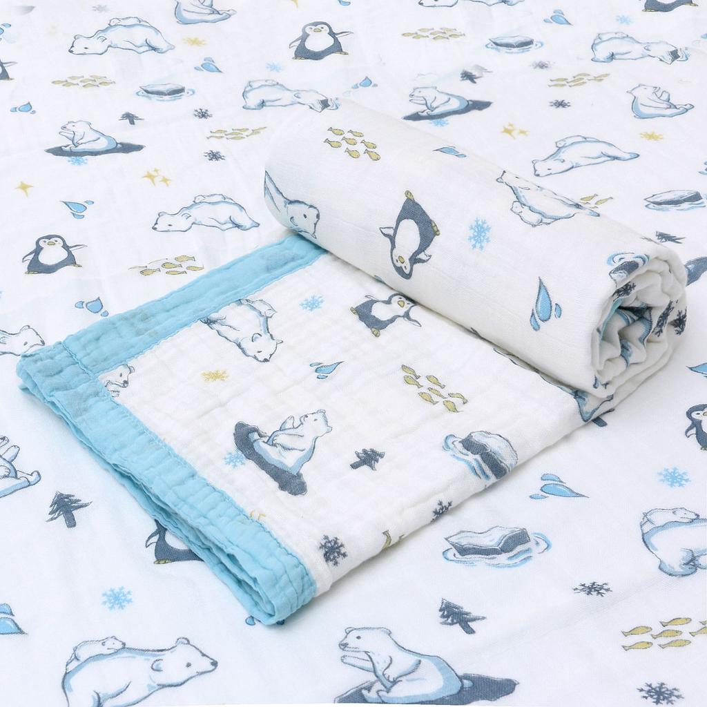 Детское одеяло, четырехслойное, из бамбука и хлопка, тканевое одеяло, детское одеяло, тонкое одеяло для больших детей, весеннее и осеннее, универсальное одеяло на все времена года