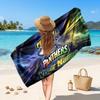 Penrith Panthers Customized Name Text Beach Towel, Soft Absorbent Towel Beach Pool Travel Personal Gift