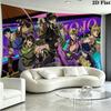 Anime JJBA Wall Tapestry Aesthetic Wall Hanging Printed Fabric Blanket Decorative Tapestries for Bedroom Living Room Home Decor