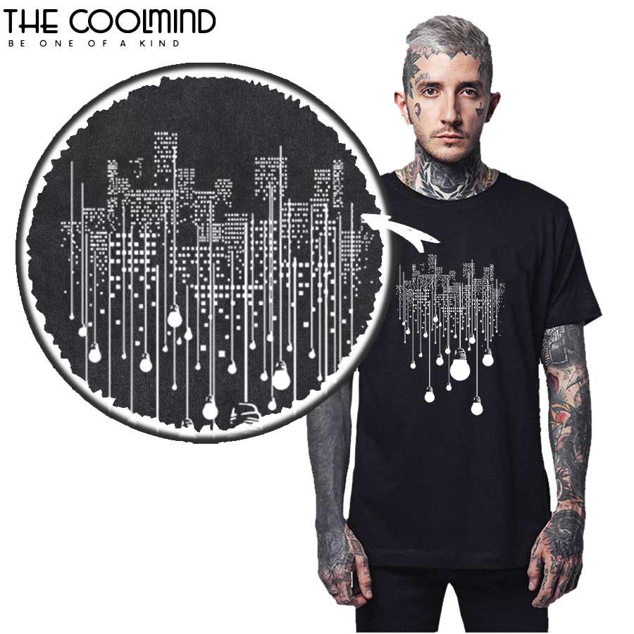THE COOLMIND 100% хлопок короткий рукав прохладная мужская футболка повседневная свободная прохладная мужская футболка с круглым вырезом мужские футболки