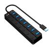 USB 3.0 Hub 7-Port Multi USB Splitter USB Hub, 5Gbps HighSpeed Data Transmission USB Splitter for Laptop, Mobile HDD