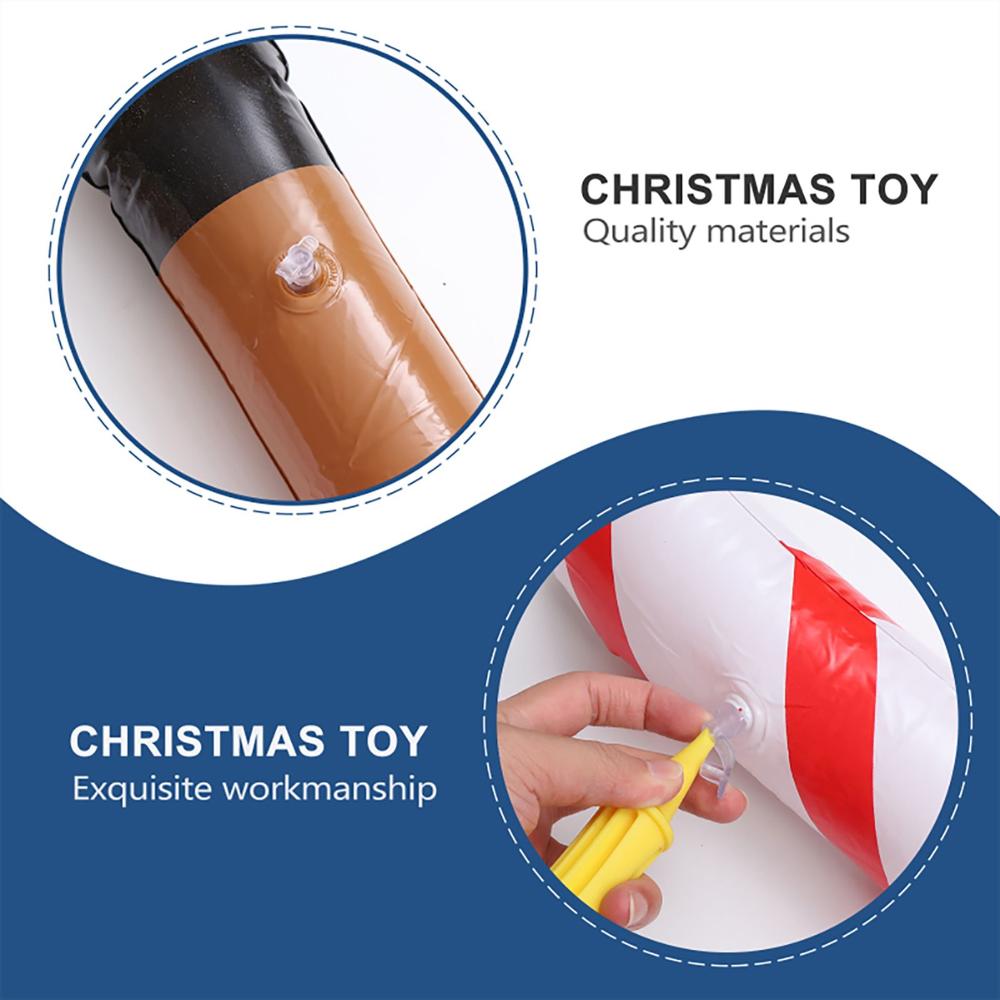 Home Party Balloons Crutch Balloons Santa Claus Walking Stick Inflatable Toys Christmas Candy Cane
