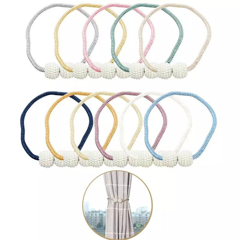 Элегантные магнитные подхваты для штор с плетёной шарообразной пряжкой для стильной драпировки
