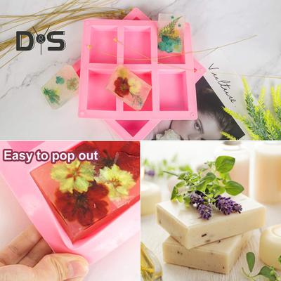 Антипригарная форма для мыла объемом 100 мл. Легкосъемная силиконовая форма для торта с 6 полостями.