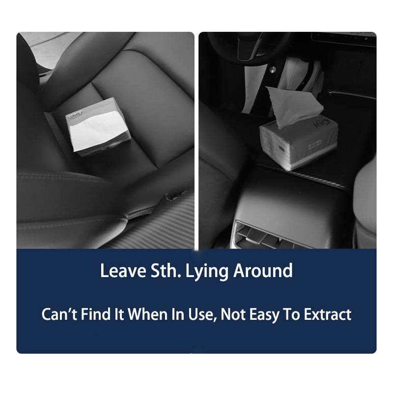 Car Tissue Box Storage Bag For Tesla Model 3 Y X S Hidden Behind Screen Napkin Paper Holder Hidden Silicone Tissue Holder Box