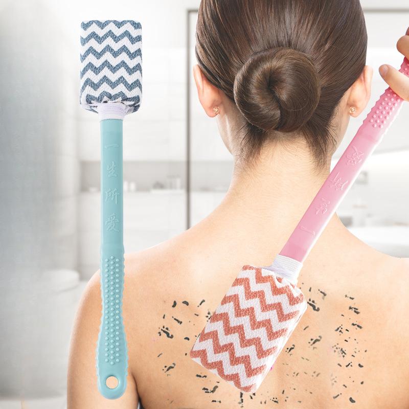 Rubbing Bath Towel, Long Handle Shower Brush, Detachable Shower Brush, Back Exfoliating Scrub, Strong Back Wiping