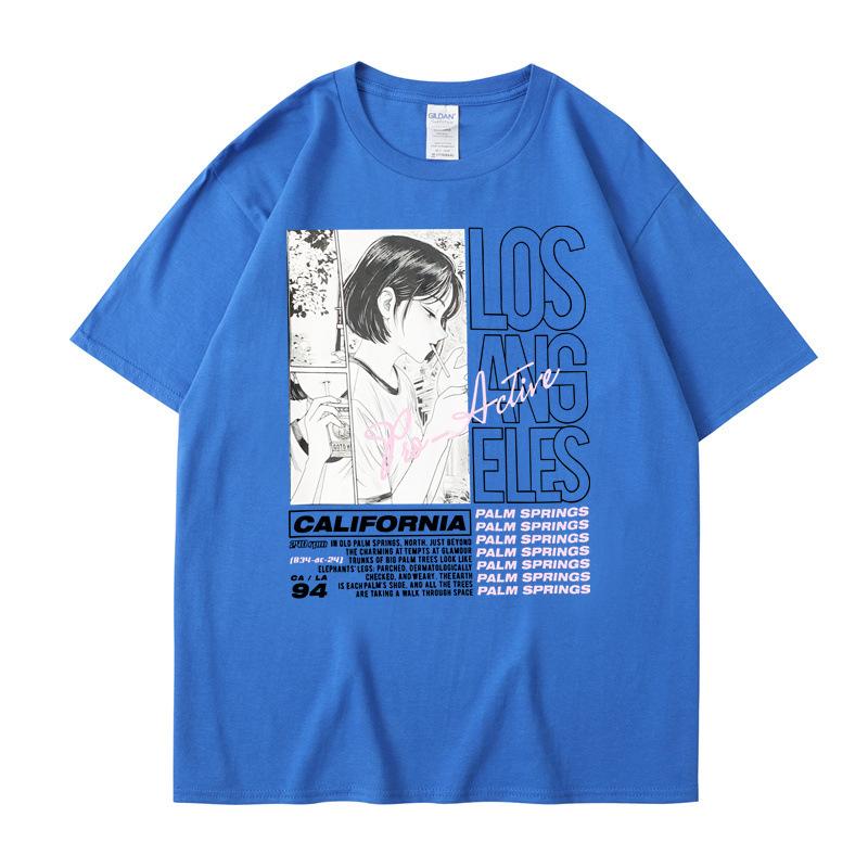 Новая хип-хоп уличная аниме футболка с коротким рукавом с принтом букв, летний хлопок, Харадзюку топы, женская одежда