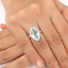 Небесно-голубой топаз драгоценный камень 925 стерлинговое серебро ювелирные изделия ручной работы уникальное кольцо для нее RR-64-12