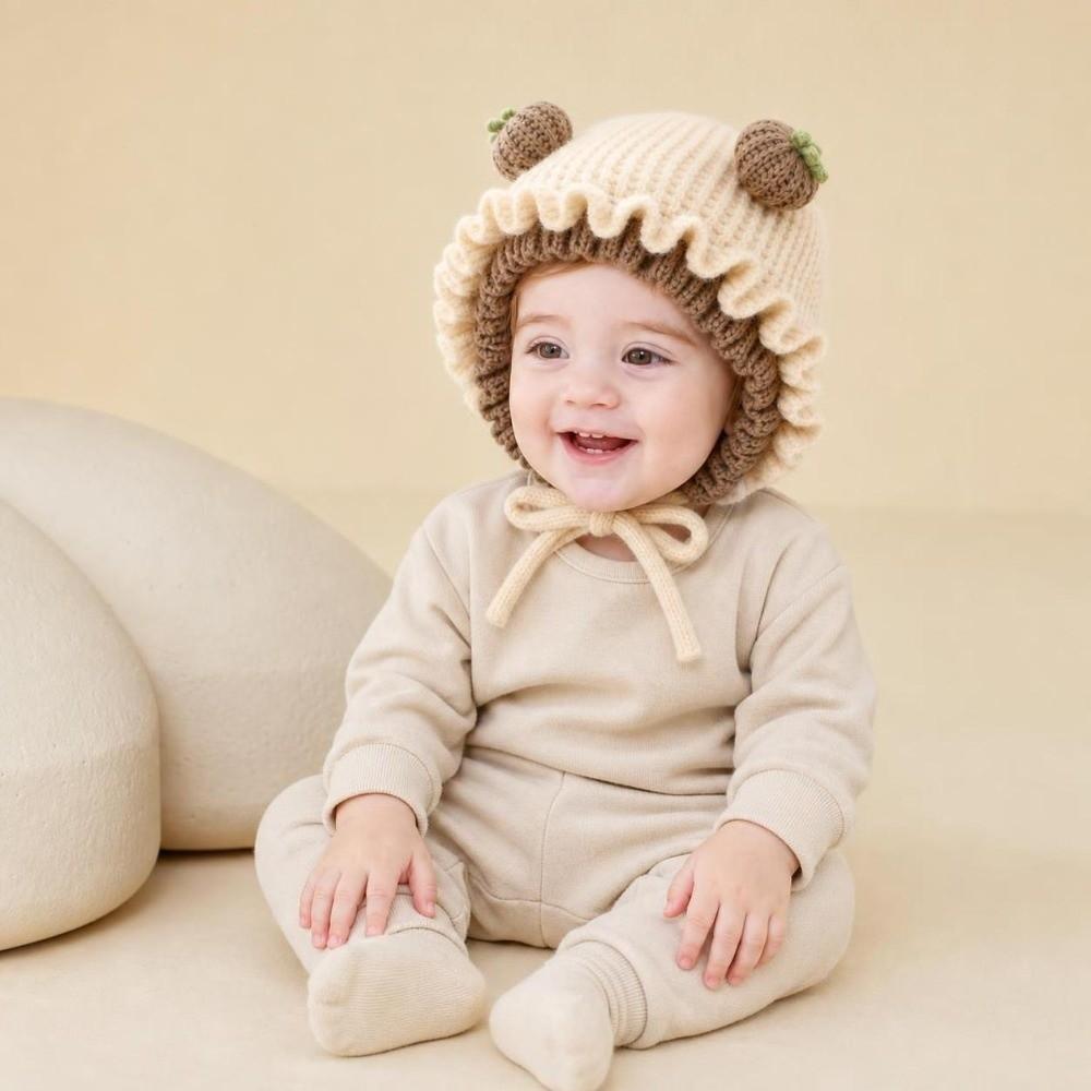 Soft Infant Winter Hat Thick Woolen Beanie Fashion Girls Knitted Hat