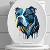 Cute Animal Wall Decals Creative Dog and Cat Cartoon Stickers for Waterproof Bathroom Toilet Seat