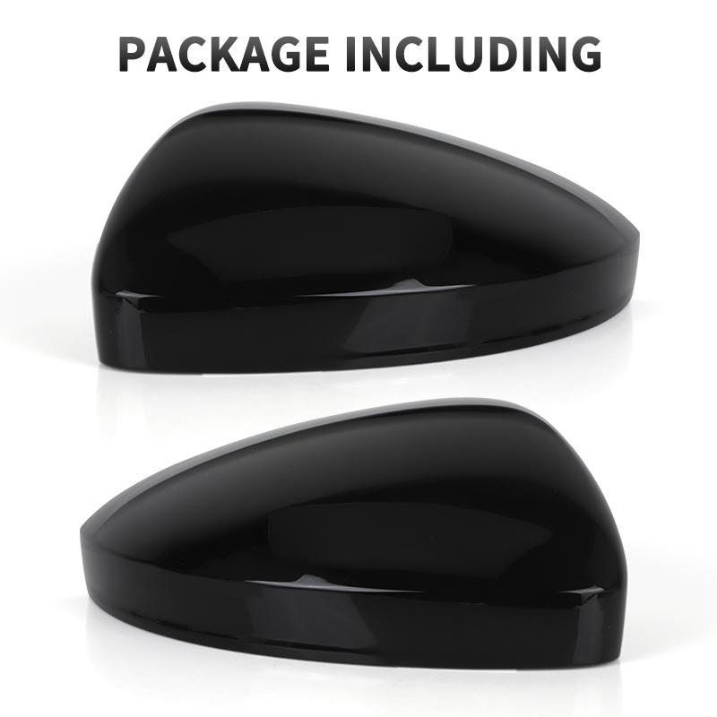 Gloss Black/White Car Door Wing Mirror Cover Cap For VW Tiguan 2017 2018      Tayron  Car Accessories