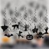 Paper Halloween Bat Skull Ghost Pendant Scary Happy Halloween Party Decorations  Ghost Festival