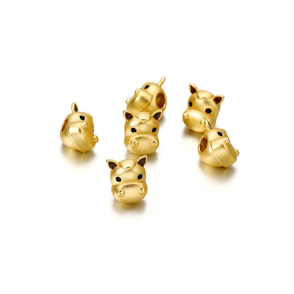 5-12 шт./пакет 12 зодиакальных свободных разделительных бусин, объемные металлические бусины для DIY браслетов, фурнитура для изготовления ювелирных изделий, аксессуары