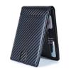 Мужской кошелек из углеродного волокна сложенный в два раза с многофункциональным держателем для карт