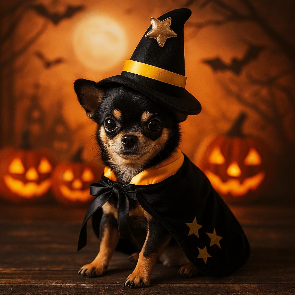 Stand-collar Halloween Pet Costume Star Small Dog Knight Cape Funny Cat Cosplay Cloak  Party