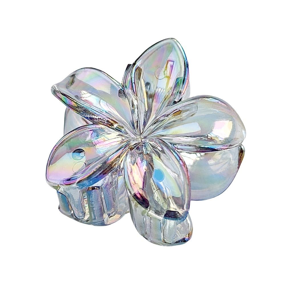 Градиентные заколки для волос Frangipani, прозрачные цветные заколки для волос Plumeria Disk, заколки для волос Shark, стиль Ins Sweet Hair Clip, заколки для волос Flower