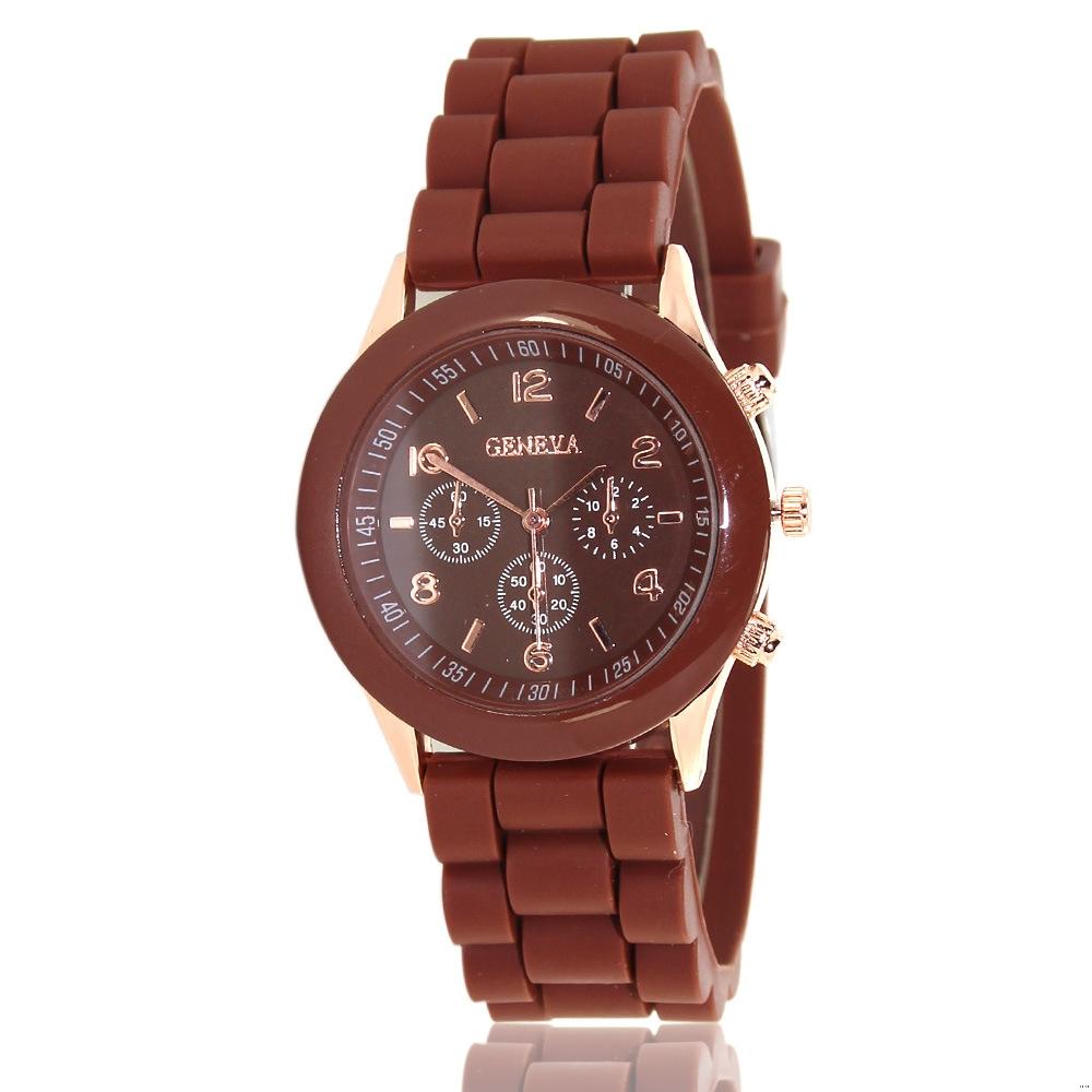 Luxury Watch Women Fashion Geneva Silicone Three Eyes Double Roman Digital Men Leather Quartz Wristwatches Ladies Clock Gift