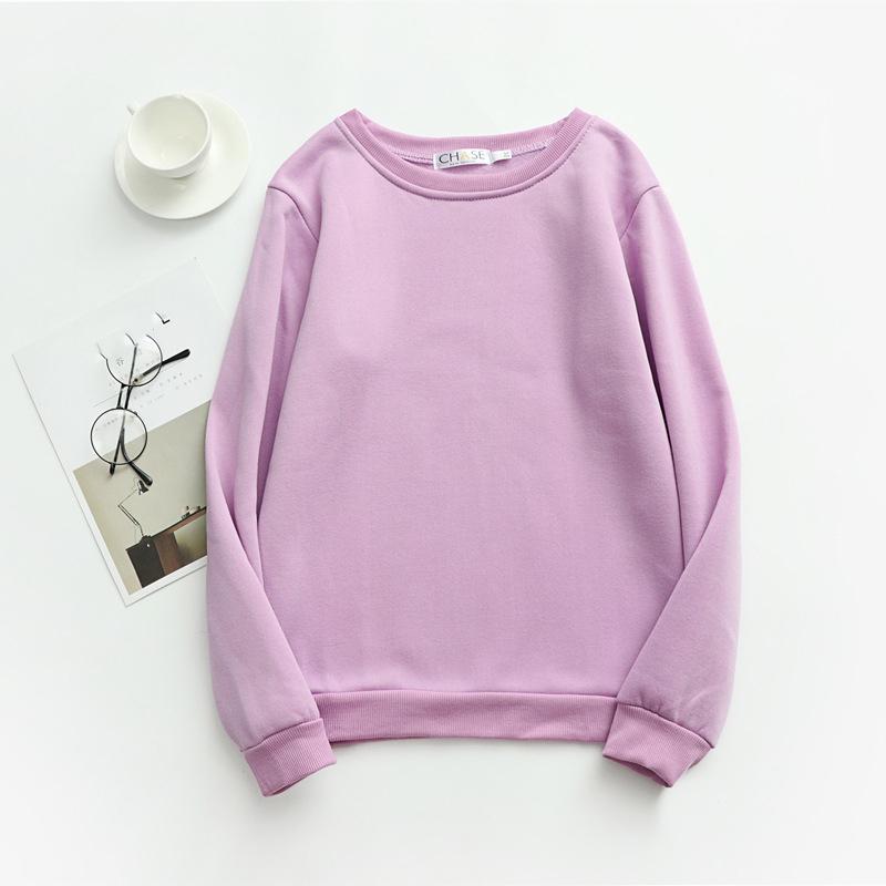 TWINFLAMES New Hoodie Women Oversized Wool Sweatshirt Casual Long Sleeve Top O Collar Loose Casual Long Sleeve Jumper Top