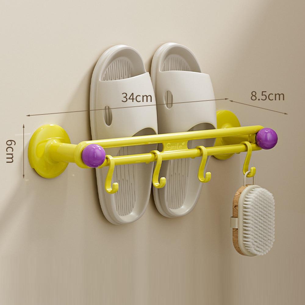 Wall Mounted Shoe Drying Hanger Punch Free Bathroom Slipper Hook  Bathroom Supplies