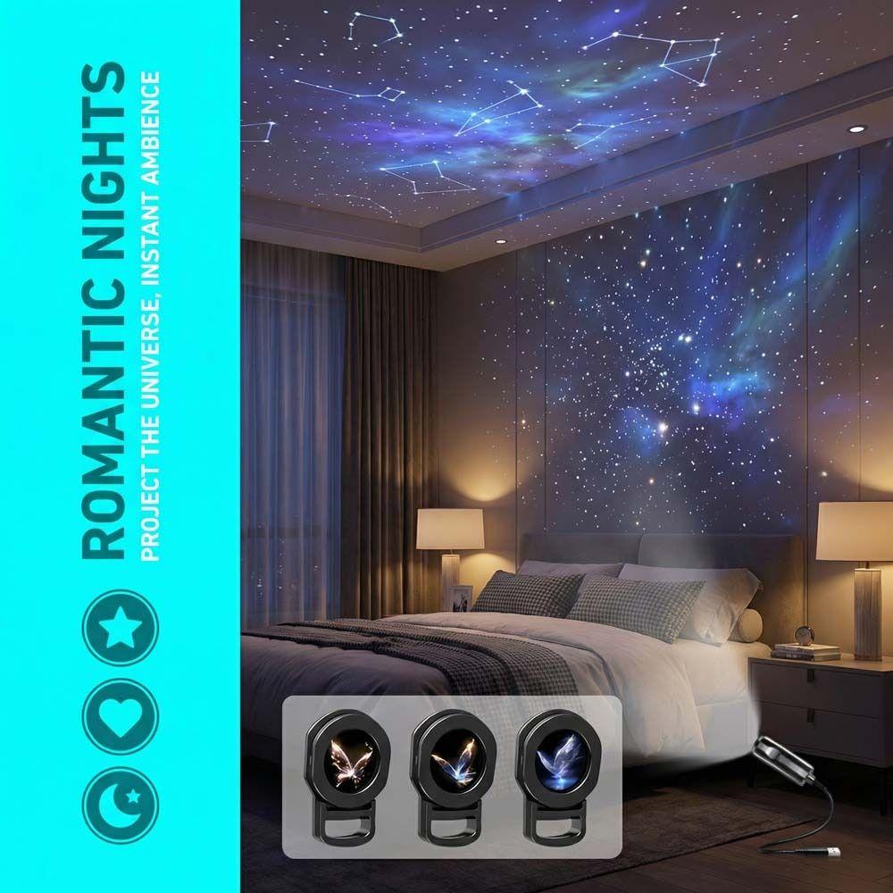 Adjustable Patterns LED USB Projector Light Portable Design Butterfly Projection Night Light Whale Starfish