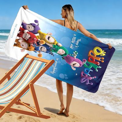 Пляжное полотенце Oddbods с принтом, большое, мягкое, быстросохнущее, для пляжа, кемпинга, плавания