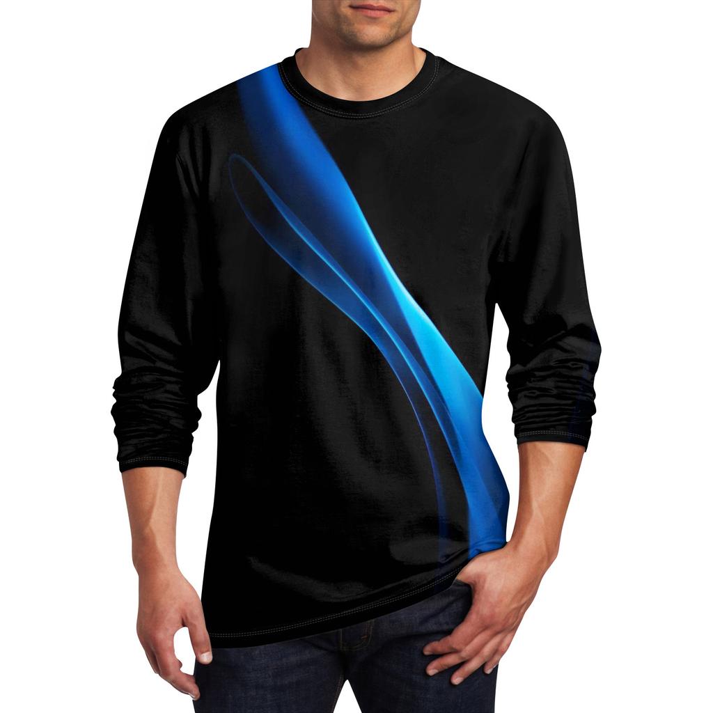 Men's T Shirt O-Neck Clothing Apparel Outdoor Long Sleeve Print Fashion Designer Vintage