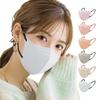 5D Cooling Nonwoven 3D Disposable Mask for Smaller Snow Gray Mask, Two-Tone, Fabric, Mask, Skin-Friendly, Faces, Women's,