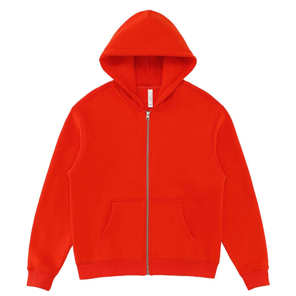 LVLV Custom | Американская толстовка на молнии из флиса 350 г, с начесом, широкого кроя, с вышитым логотипом и принтом