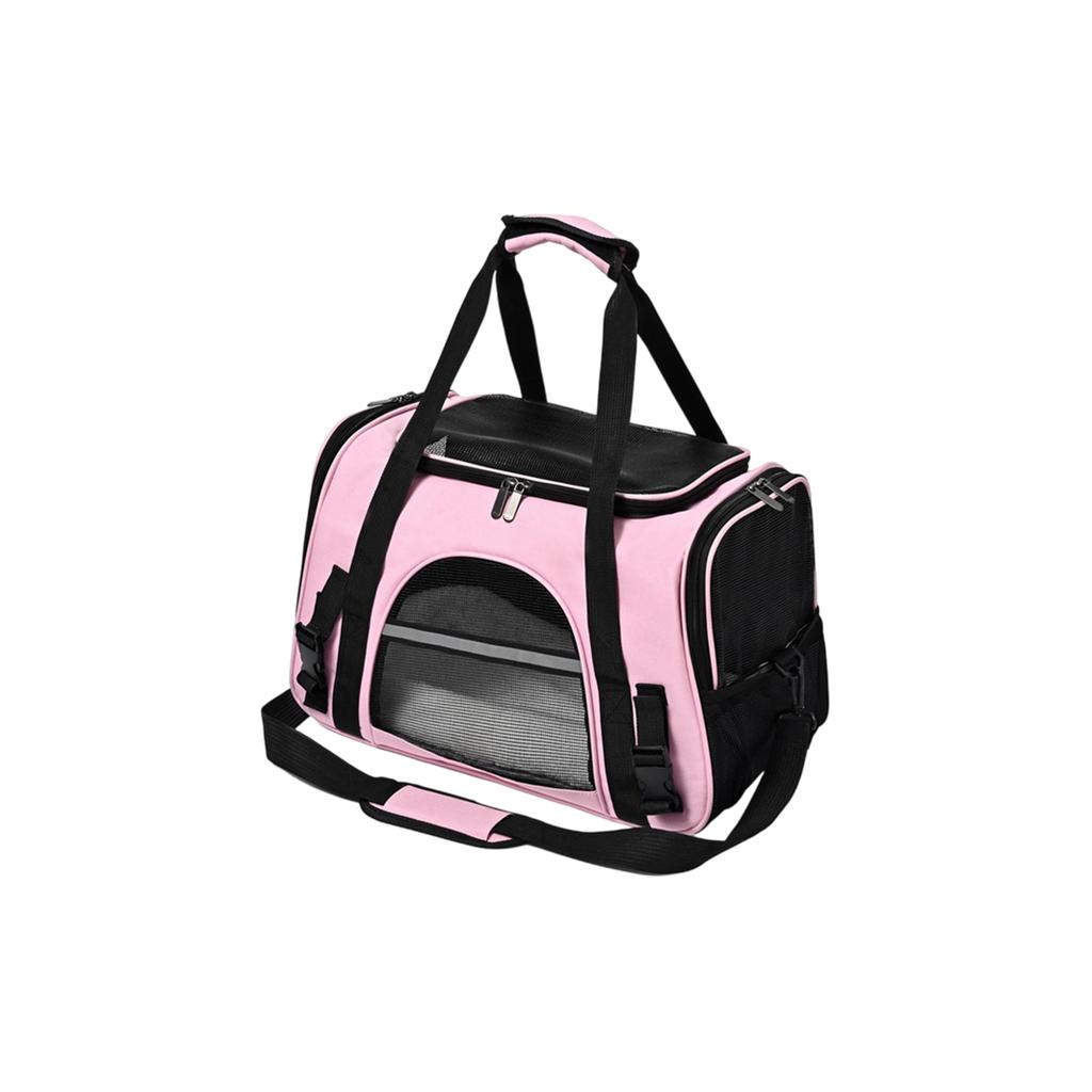 Портативная переноска для питомцев для путешествий, ручная, на одно плечо или через плечо, складная, дышащая, прозрачная сумка для питомцев для кошек и собак