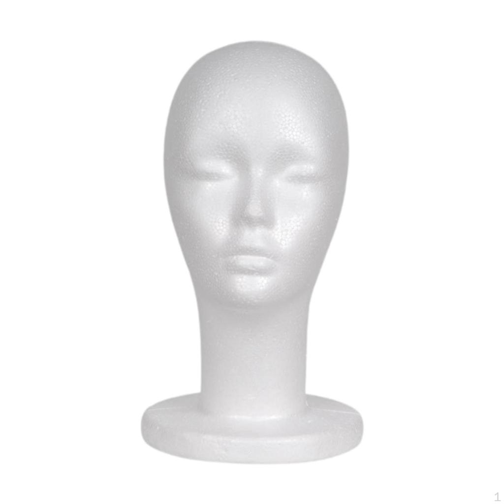 Foam Head Model Hairpieces Display Holder Hat Stand Wig for Mall