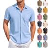 Мужские винтажные рубашки для боулинга на пуговицах с коротким рукавом, летняя пляжная рубашка