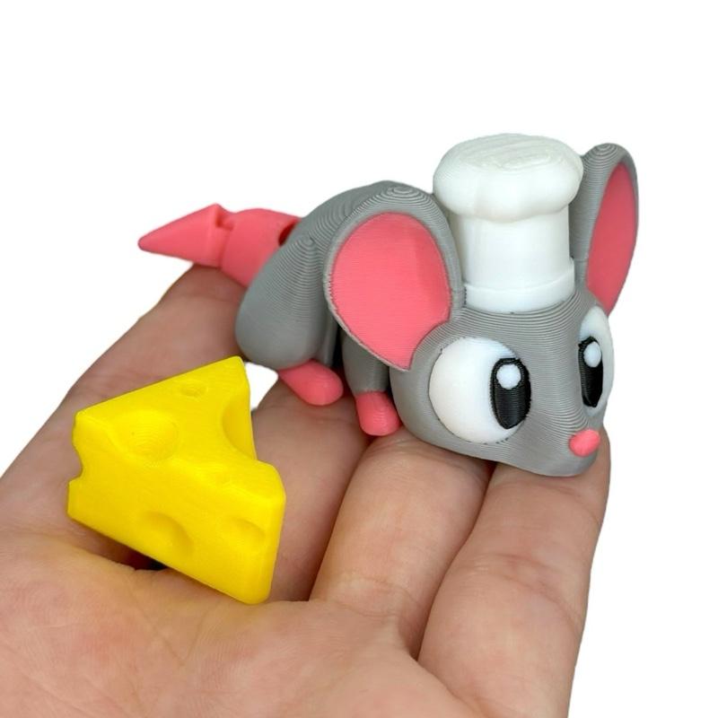 Mini Baby Animals - Cute 3D Printed Articulated Toy Figures - Collectible Figurines Decor
