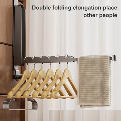 Складная сушилка для одежды, устойчивая к коррозии, прочная, несущая, простая в установке, вешалка для одежды с крючками для белья и 6 пазами