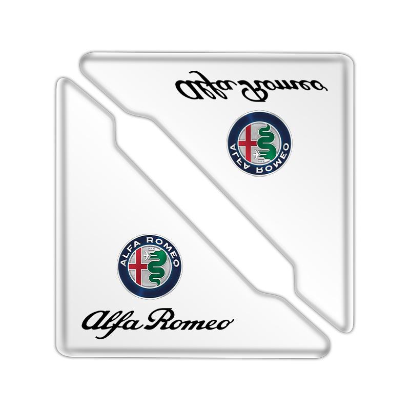 2Pcs For Alfa Romeo Giulia Stelvio Giulietta 156 159 147 Mito Tonale Brera Disco Car Door Corner Anti-collision Covers Stickers wsx632