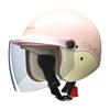 LEAD Street Alice Motorcycle Pearl One Size Semi-Jet Helmet, Pink, QJ-3 -