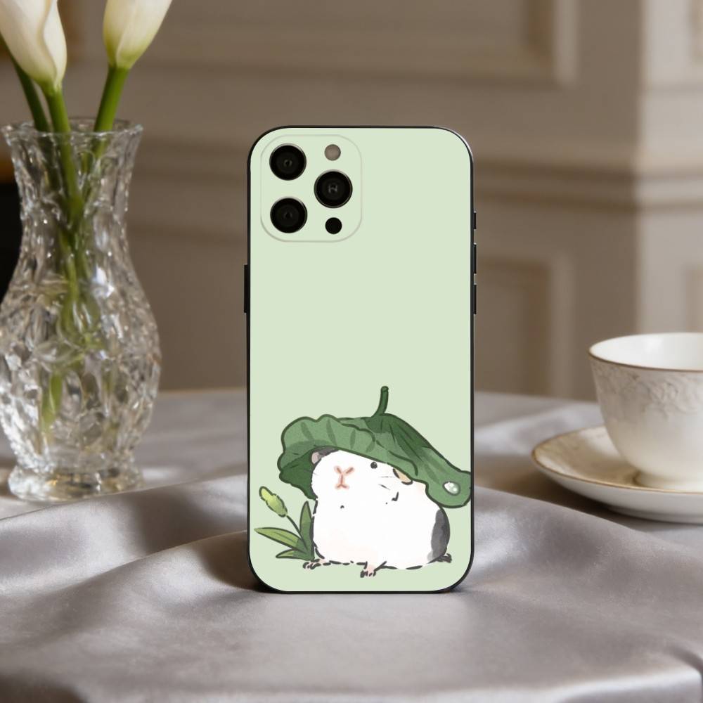 C-Cute-E C-Cartoon-N H-Hamster Phone Case For iPhone 17,16,15,14,13,12,11 Plus,Pro Max,XS,Soft Silicone Black Cover