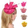 Solid Color Bride Headband Hepburn Style Wedding Headdress Fascinator Headpiece  Wedding Party