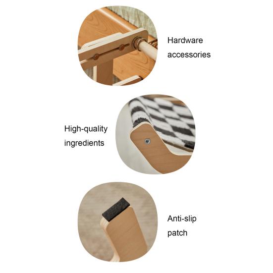 Bedside Cat Hammock Adjustable Cat Bed Window Perch with Wood Frame No Drilling Installation Pet