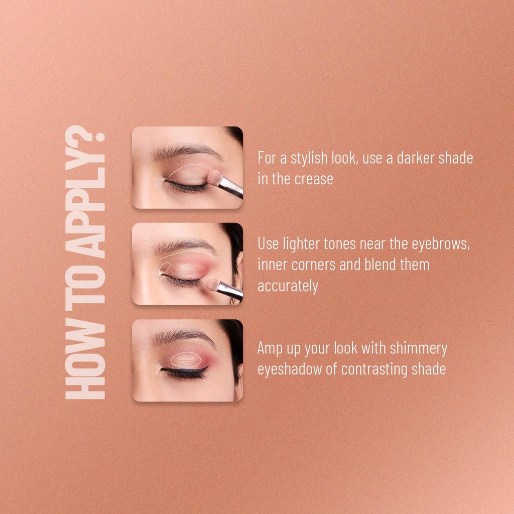 Ultimate 9 Pigmented Colors Eyeshad Palette| Long Wearing And Easily Blendable Eye Makeup Palette |  Matte, Semi-Matte & Shimmery Finish