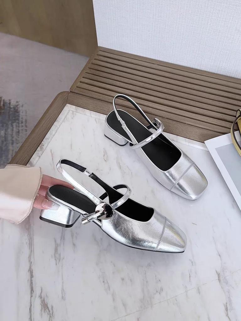 Новые туфли Мэри Джейн на квадратном каблуке с квадратным носком и средним каблуком на плоской подошве, весна/осень, однотонные женские туфли с пряжкой и ремешком, модная женская обувь