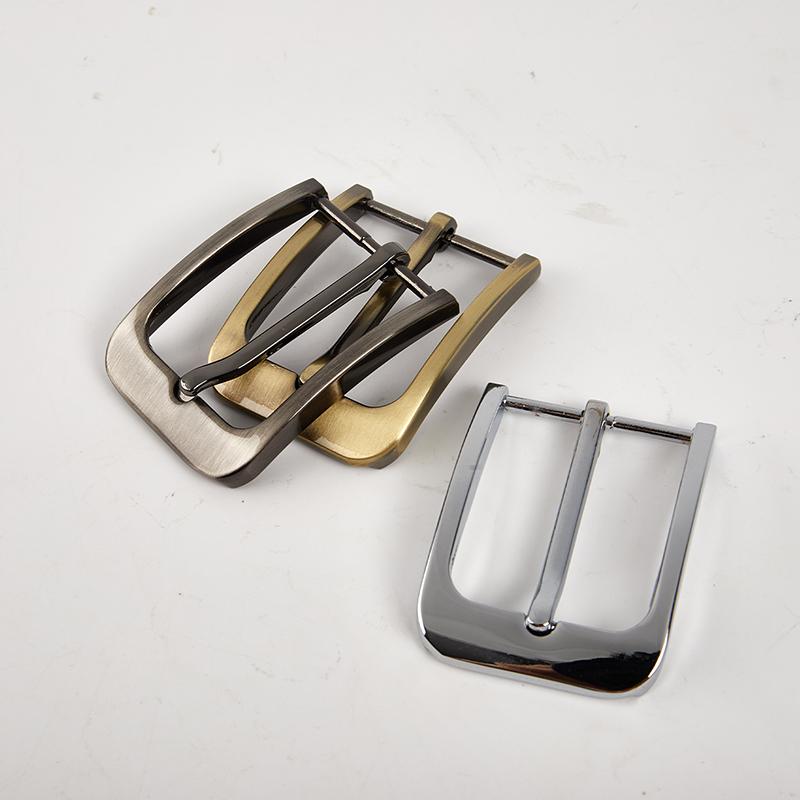 1pcs 40mm Metal Brushed Belt Buckle Men End Bar Heel Bar Single Pin Belt Half Buckle Leather Craft Belt Strapp Webbing