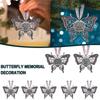 Creative Hollow Carving Exquisite Butterfly Memorial Family Pendant Christmas Tree Decoration Car Rearview Gift For Family