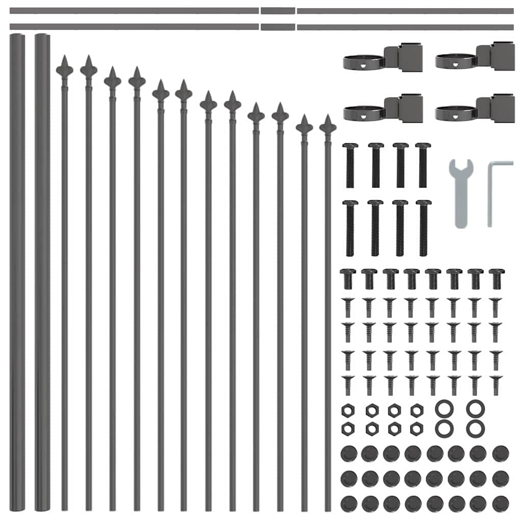 Garden Fence Woerden 5 pcs Gray