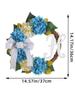 1 шт. венок из гортензии для передней двери, летний венок 37 см, синий венок для фермерского дома, венок из виноградной лозы для уличного сада, фермерского дома