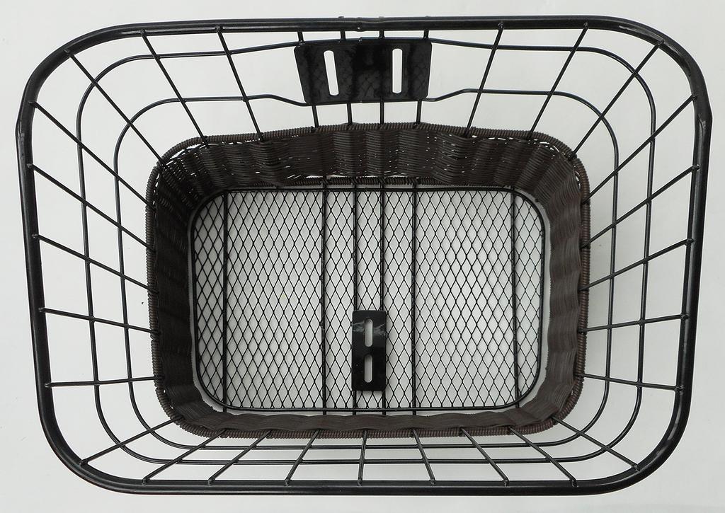 SAGISAKA Передняя часть велосипедной проволоки из ротанга, совместимая с маленькой корзиной 48425 и колесами корзины, черная/коричневая