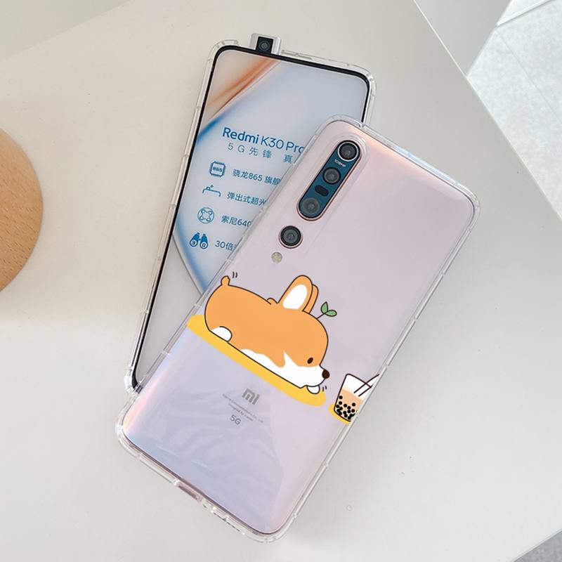 Милый чехол для телефона с корги для Samsung A12 21 30 31 51 52 70 71 для Redmi 8 9 10 для Honor 10 70 50 Прозрачный чехол