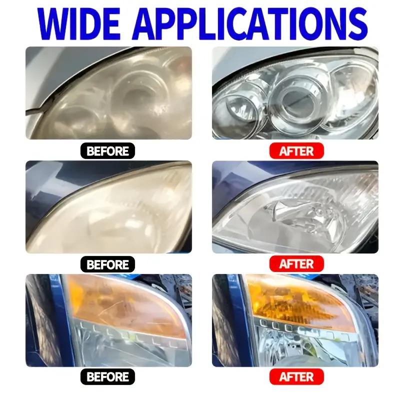 Профессиональная полировальная паста для фар автомобиля, простой в использовании набор для ухода за фарами, восстанавливает окисленные, пожелтевшие и помутневшие фары автомобиля